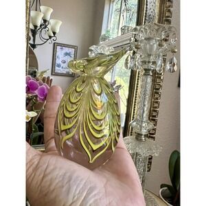 Vintage Heavy Art Glass Jack In The Pulpit Vase